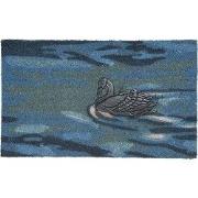 Clayre & Eef Deurmat 75x45 cm Blauw Kokos Eend