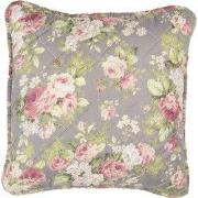 Clayre & Eef Kussenhoes 40x40 cm Grijs Groen Polyester