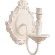 Clayre & Eef Wandlamp Wit Hout