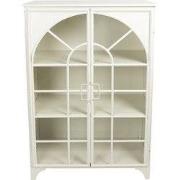 Clayre & Eef Vitrinekast 80x41x120 cm Wit IJzer