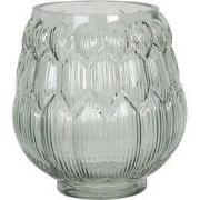 Clayre & Eef Vaas Ø 14x16 cm Groen Glas