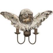 Clayre & Eef Wandlamp 56x16x38 cm Bruin Kunststof Engel