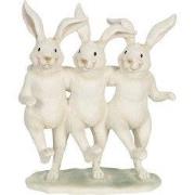 Clayre & Eef Beeld Konijn 16x9x19 cm Wit Kunststof