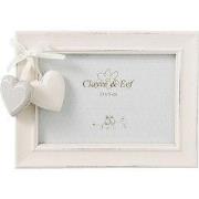 Clayre & Eef Fotolijst Hart 13x9 cm Wit Hout