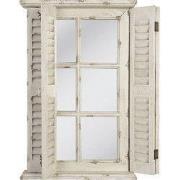 Clayre & Eef Spiegel 46x7x71 cm Wit Hout