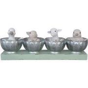 Clayre & Eef Beeld Dieren 26x6x9 cm Grijs Groen Kunststof Dieren