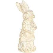 Clayre & Eef Beeld Konijn 11 cm Wit Kunststof