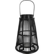 Clayre & Eef Windlicht Ø 28x40 cm Zwart Hout