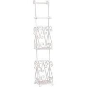 Clayre & Eef WC Rol Houder 17x17x97 cm Wit IJzer