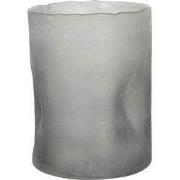 Clayre & Eef Theelichthouder Ø 15x20 cm Grijs Glas