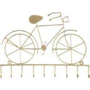 Clayre & Eef Sleutelrekje Fiets 32x23 cm Goudkleurig IJzer