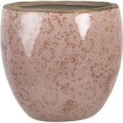 Clayre & Eef Bloempot Ø 18x17 cm Roze Keramiek Bloemen