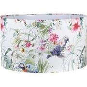 Clayre & Eef Lampenkap Hanglamp Ø 53x30 cm Wit Roze Textiel Papegaai