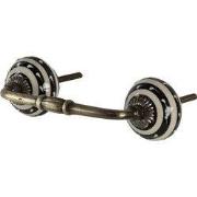 Clayre & Eef Handgreep 14x4x3 cm Koperkleurig Metaal