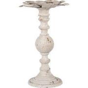 Clayre & Eef Kandelaar Ø 19x34 cm Wit IJzer