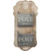 Clayre & Eef Brievenhouder 26x10x53 cm Bruin Grijs Hout