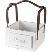 Clayre & Eef Mand 24x19x28 cm Wit Hout