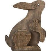 Clayre & Eef Beeld Konijn 20x12x26 cm Bruin Hout