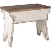 Clayre & Eef Plantentafeltje 47x29x38 cm Wit Bruin Hout