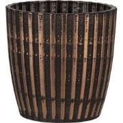 Clayre & Eef Theelichthouder Ø 7x7 cm Zwart Glas