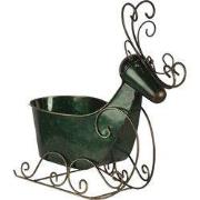 Clayre & Eef Beeld Rendier Groen IJzer Slee
