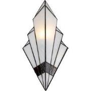 Lumilamp Wandlamp Tiffany 23x13x43 cm Wit Glas
