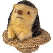 Clayre & Eef Beeld Egel 8x8x9 cm Bruin Kunststof Egel