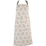 Clayre & Eef Keukenschort 70x85 cm Beige Groen Katoen Dennentak