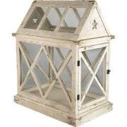 Clayre & Eef Decoratie Kweekkastje 54x35x66 cm Wit Hout