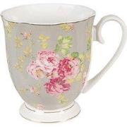 Clayre & Eef Mok 290 ml Groen Wit Porselein Bloemen