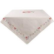 Clayre & Eef Tafelkleed 150x150 cm Beige Katoen Rozen
