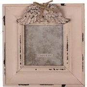 Clayre & Eef Fotolijst 7x7 cm Roze MDF Vleugels