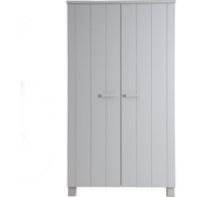 WOOOD Dennis Kast - Grenen Geborsteld - Beton Grijs - 111x202x55