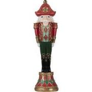 Clayre & Eef Beeld Notenkraker 10x10x36 cm Rood Kunststof