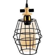 Clayre & Eef Hanglamp 18x18x31 cm Zwart Metaal