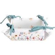 Clayre & Eef Broodmand 35x35x8 cm Wit Groen Katoen Bloemen