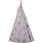 Clayre & Eef Theedoek Ø 80 cm Beige Roze Katoen Bloemen