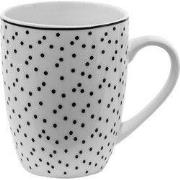 Clayre & Eef Mok 350 ml Wit Zwart Porselein