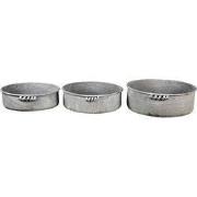 Clayre & Eef Serveerschalen Set van 3 Ø 38 Ø 34 Ø 32cm Grijs IJzer