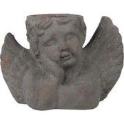 Clayre & Eef Bloempot Engel 30x13x20 cm Grijs Steen