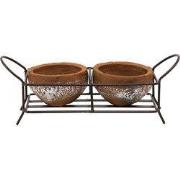 Clayre & Eef Planthouder 30x12x10 cm Bruin Metaal