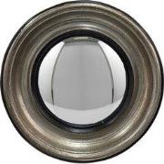 Clayre & Eef Spiegel Ø 23 cm Zilverkleurig Zwart Kunststof