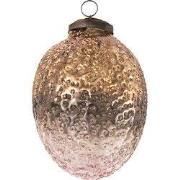 Clayre & Eef Kerstbal Roze Glas
