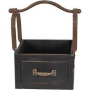 Clayre & Eef Mand 24x19x28 cm Zwart Hout