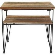 Clayre & Eef Bijzettafel 38x26x36 cm Bruin Hout