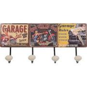 Clayre & Eef Wandkapstok 40x5x17 cm Rood Zwart IJzer Auto