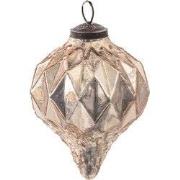 Clayre & Eef Kerstbal Ø 9 cm Goudkleurig Glas