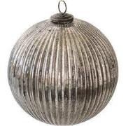 Clayre & Eef Kerstbal XL Ø 20 cm Zilverkleurig Glas