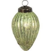 Clayre & Eef Kerstbal Groen Glas