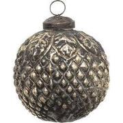 Clayre & Eef Kerstbal Ø 7 cm Bruin Glas